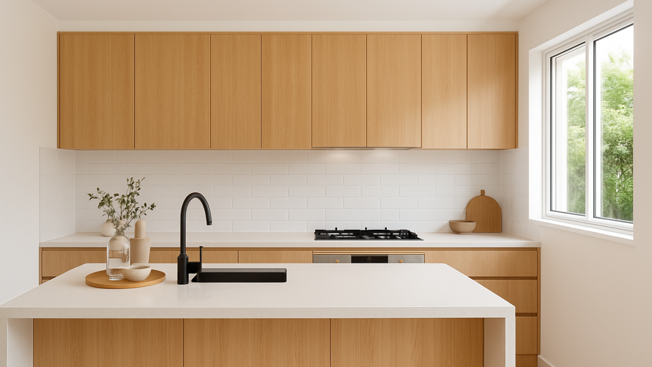 A bright and modern kitchen project by Pinnacle Kitchens QLD.