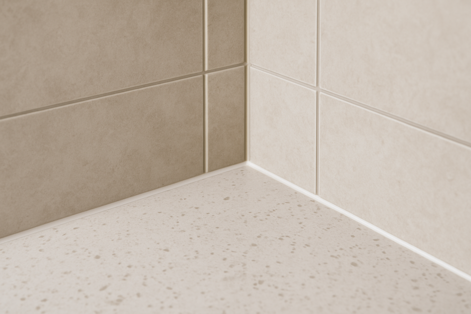 Detail of a high-quality splashback installation.