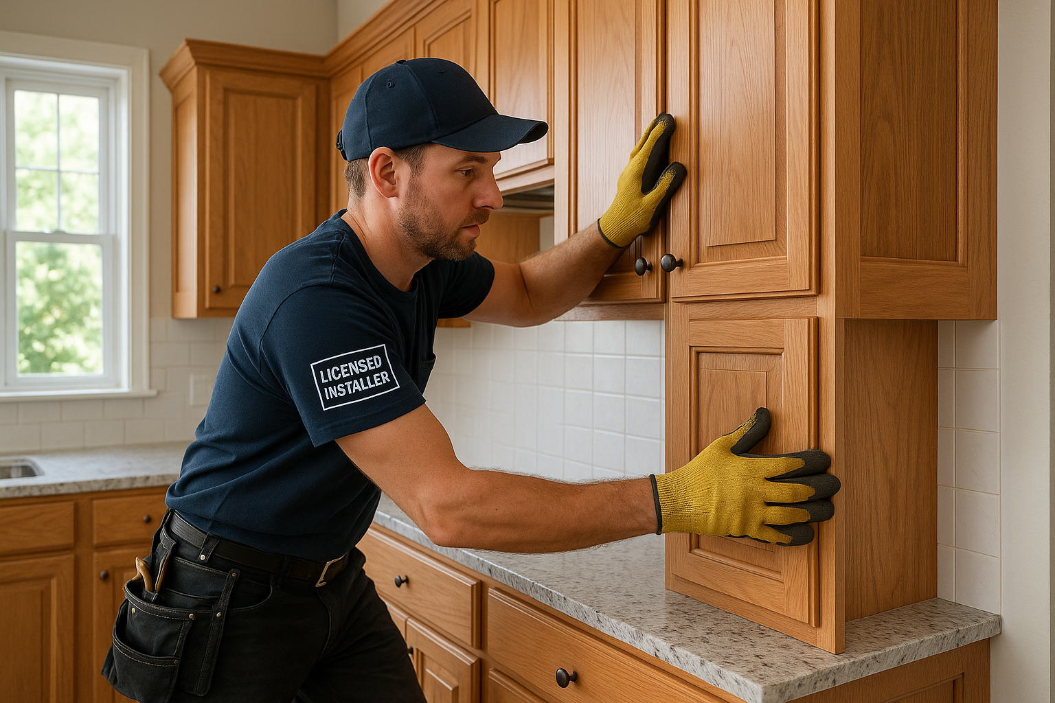 Professional kitchen installation by licensed installer