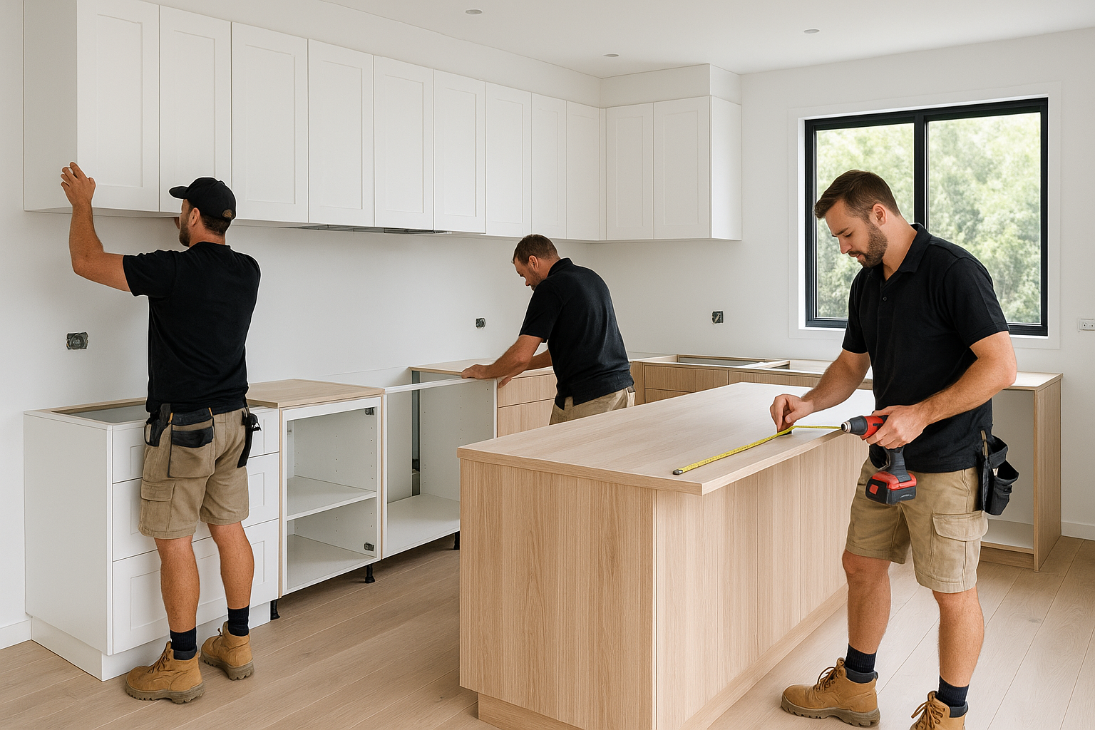 Kitchen installation by licensed installers in a Gold Coast home