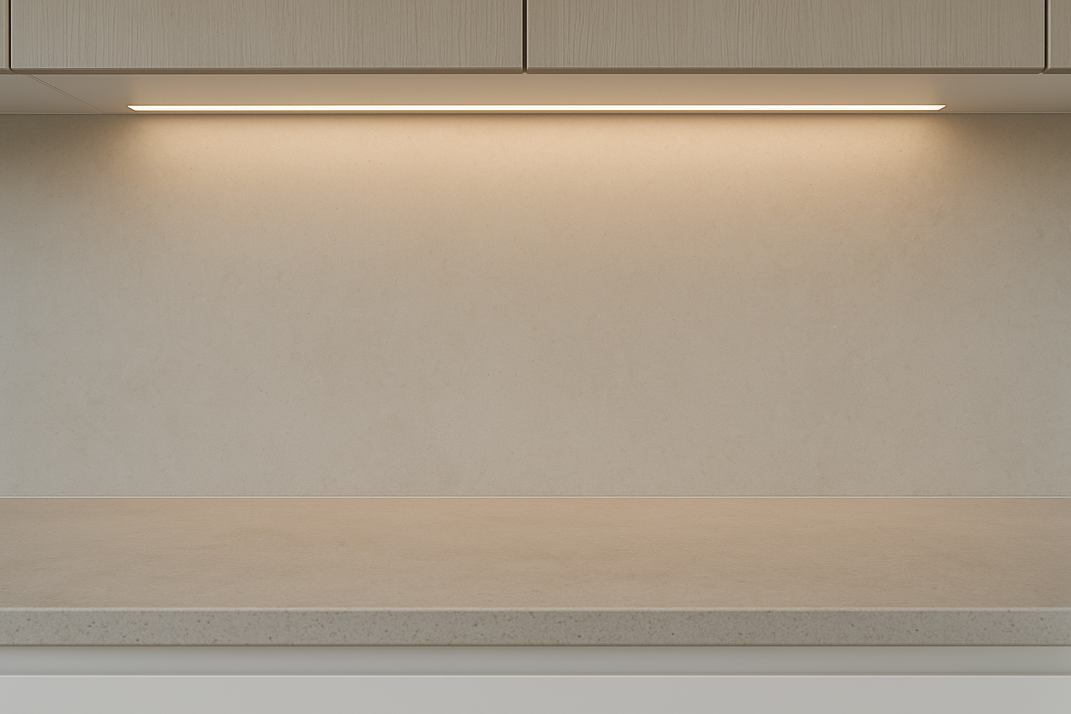 Kitchen splashback detail with under-cabinet task lighting